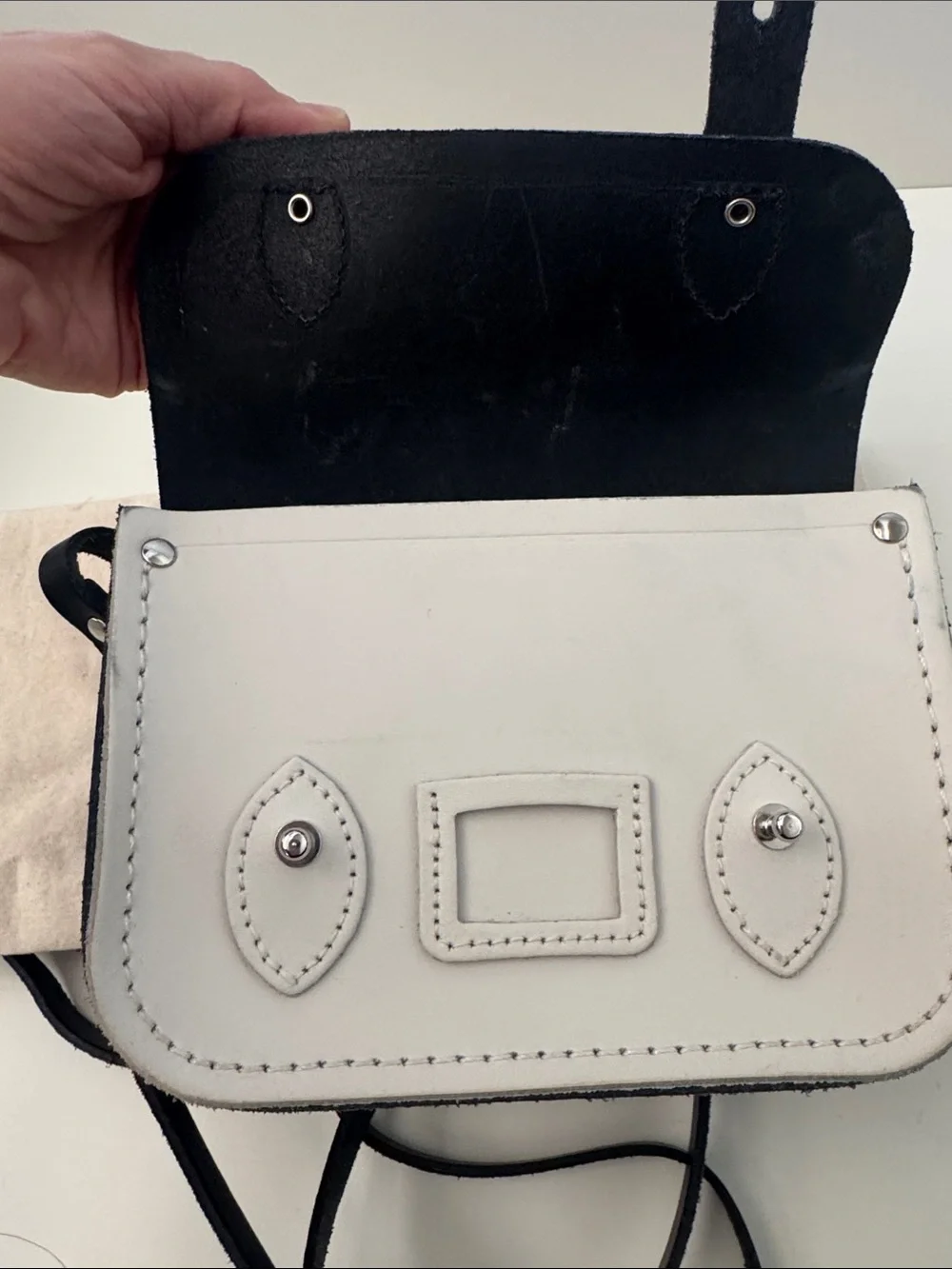 The Cambridge Satchel Company Black and White Mini Satchel